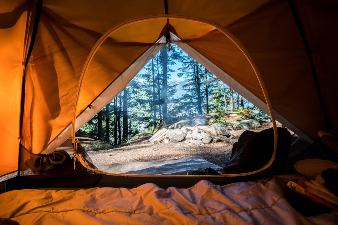 Squamish valley on the edge of British Columbia by Camping Checklist orange camping tent near green trees