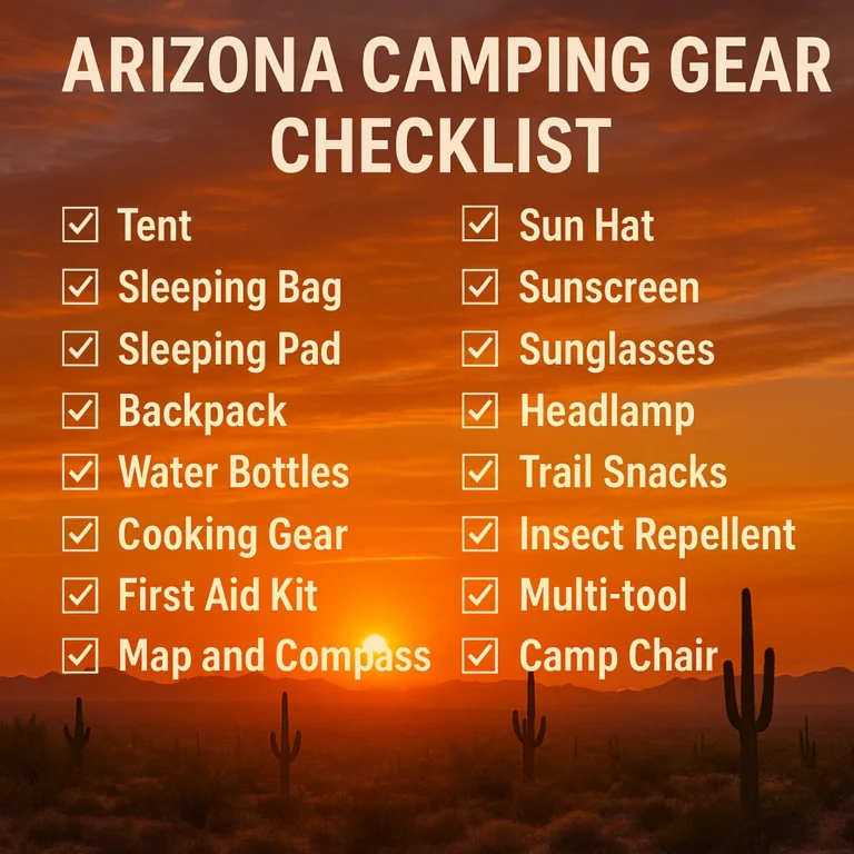 Featured image for 50 Essential Camping Items for Arizona 2026